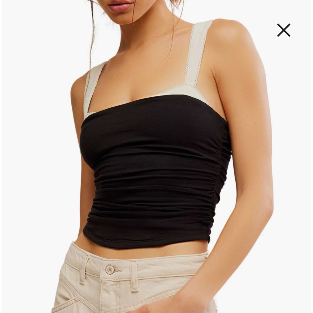 NWT Free People Two-Tone Crop Tank Top